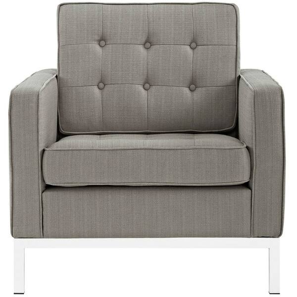 Gray Fabric Armchair