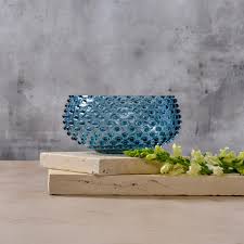 Blue Glass Decorative Bowl