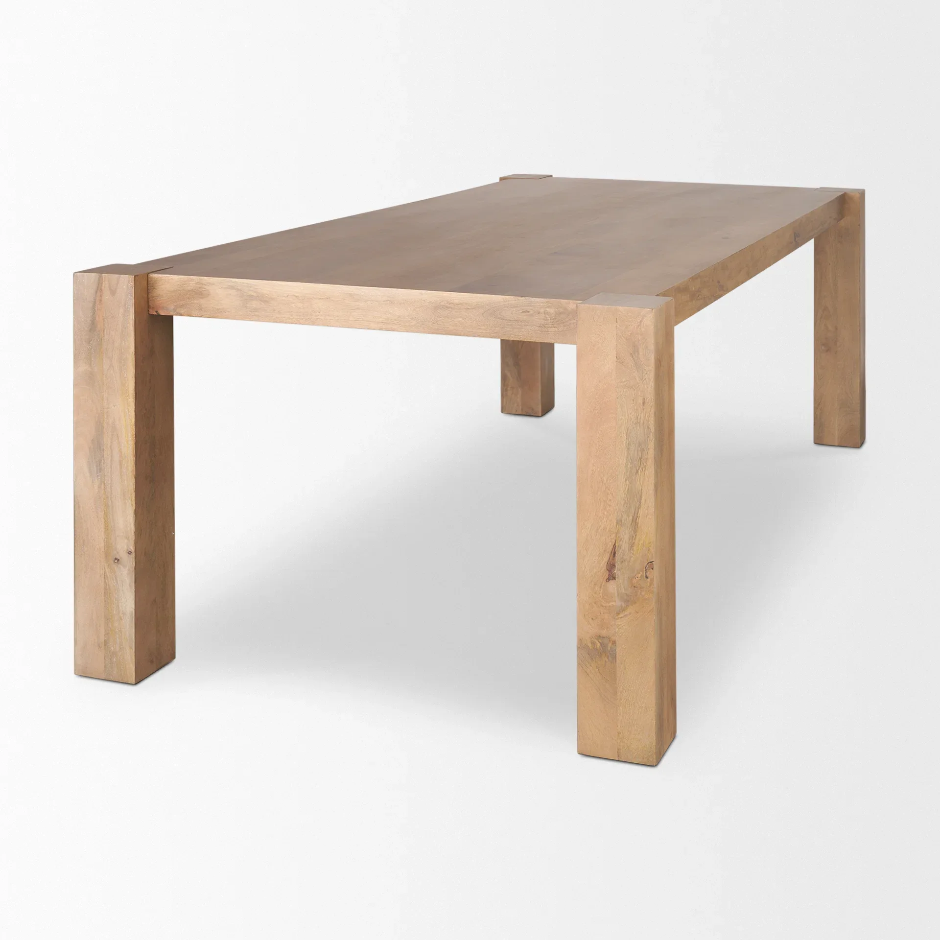 Beth Light Brown Wood Rectangular Dining Table