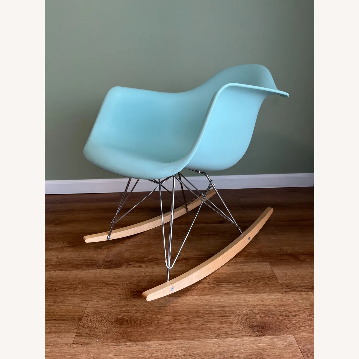 Herman Miller Blue Molded Shell Rocking Chair