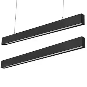 Matte Black Linear Pendant Light