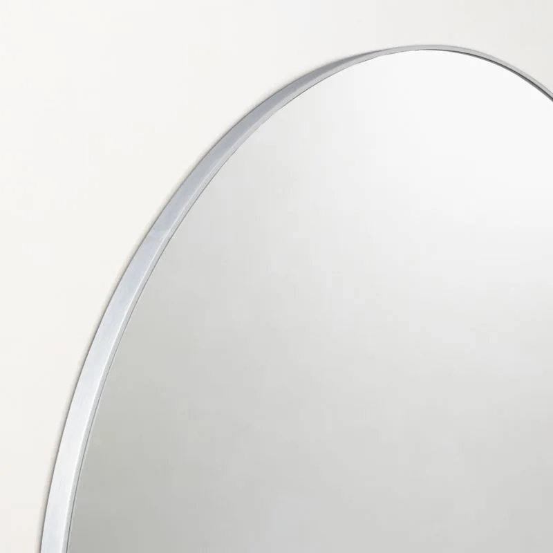 Infinity Polished Silver Round Wall Mirror