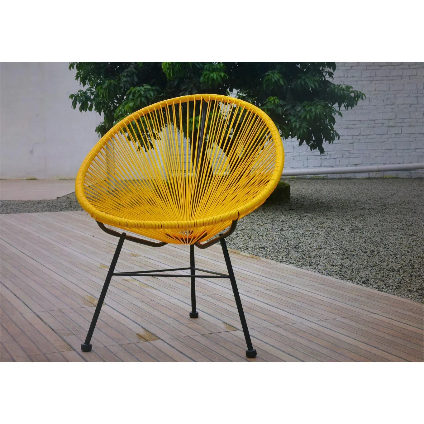 Yellow Woven Acapulco Chair