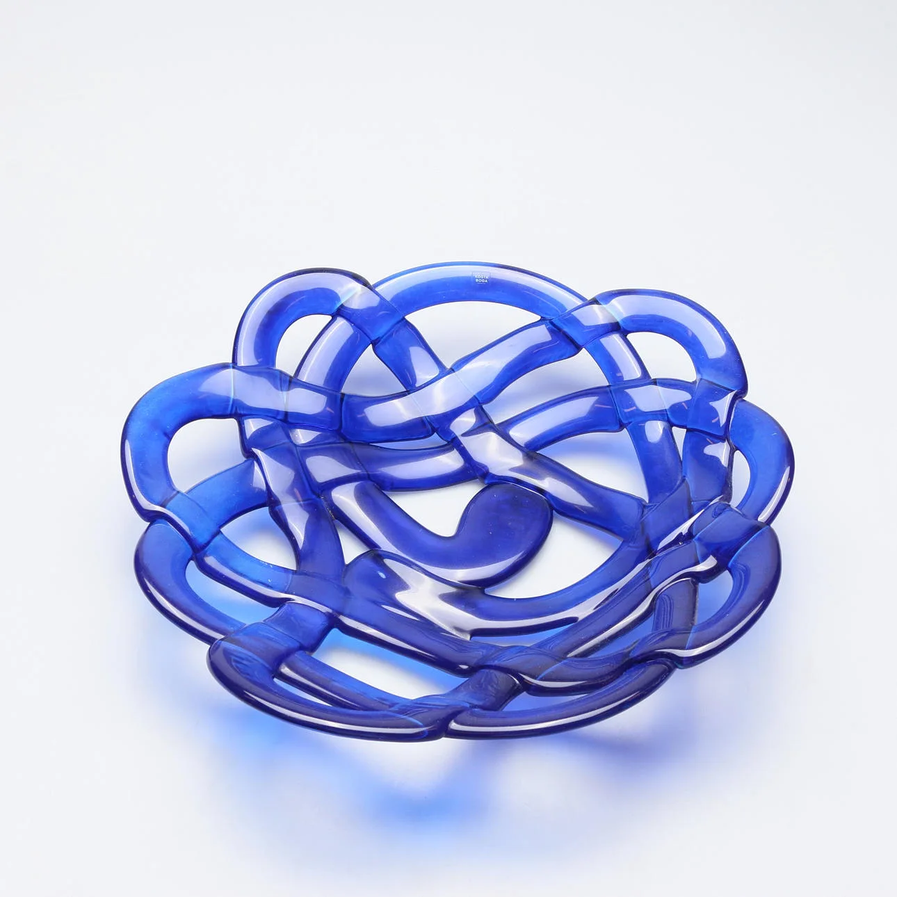 Kosta Boda Blue Glass Decorative Bowl