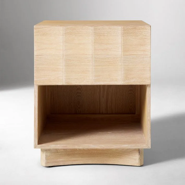 Natural Wood Nightstand