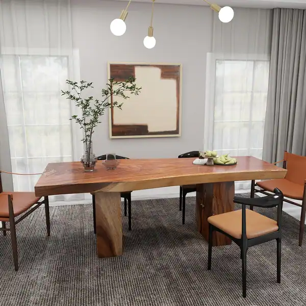Natural Wood Live Edge Dining Table