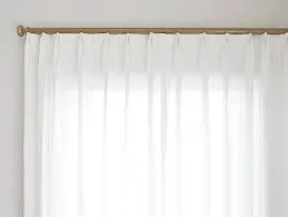 Euro Pleat White Linen Sheer Curtains