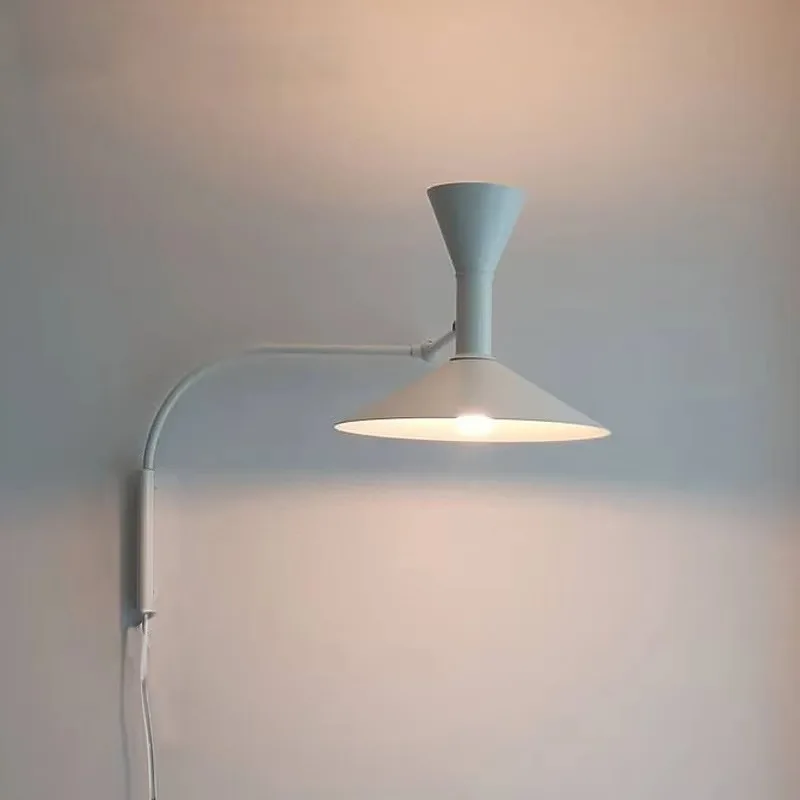 Minimalist White Metal Wall Sconce