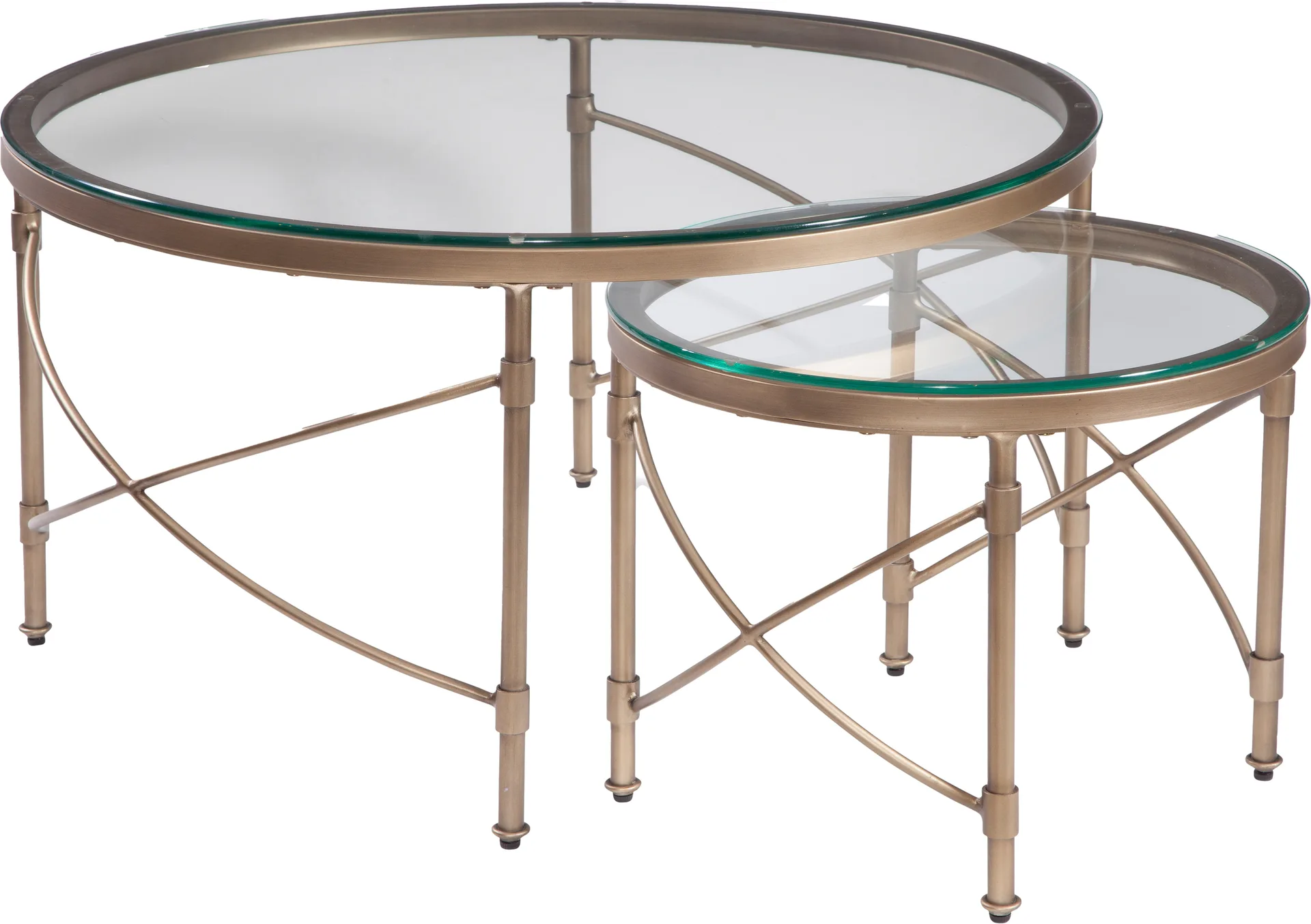 Slenker Round Metal Nesting Coffee Tables