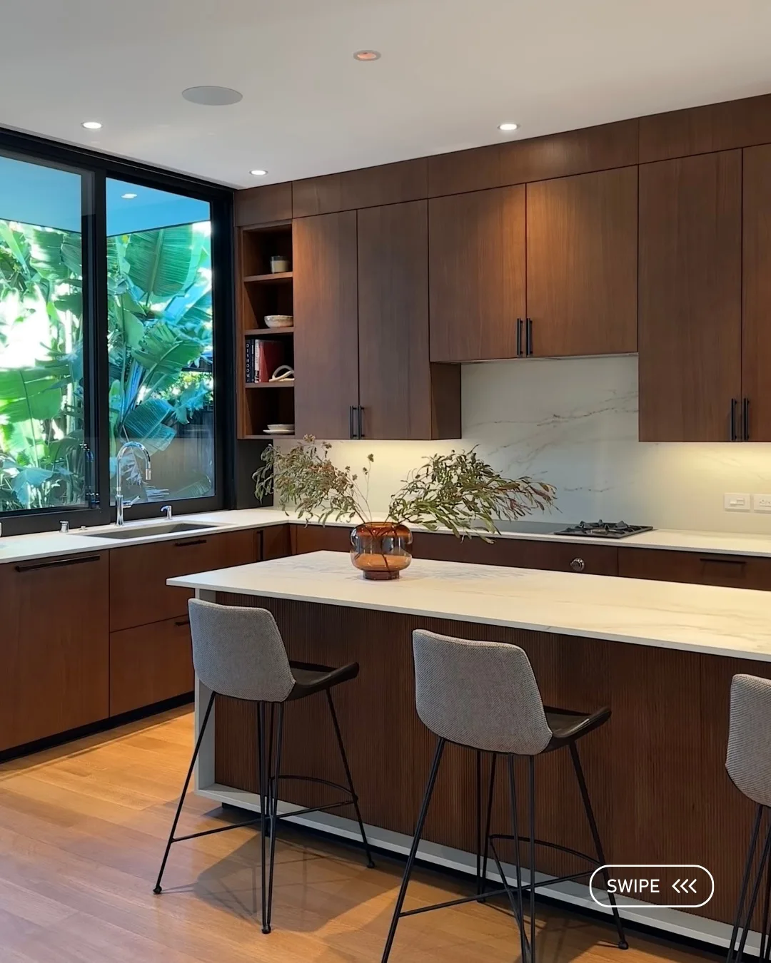 Modern Rectangular Wood Kitchen Island