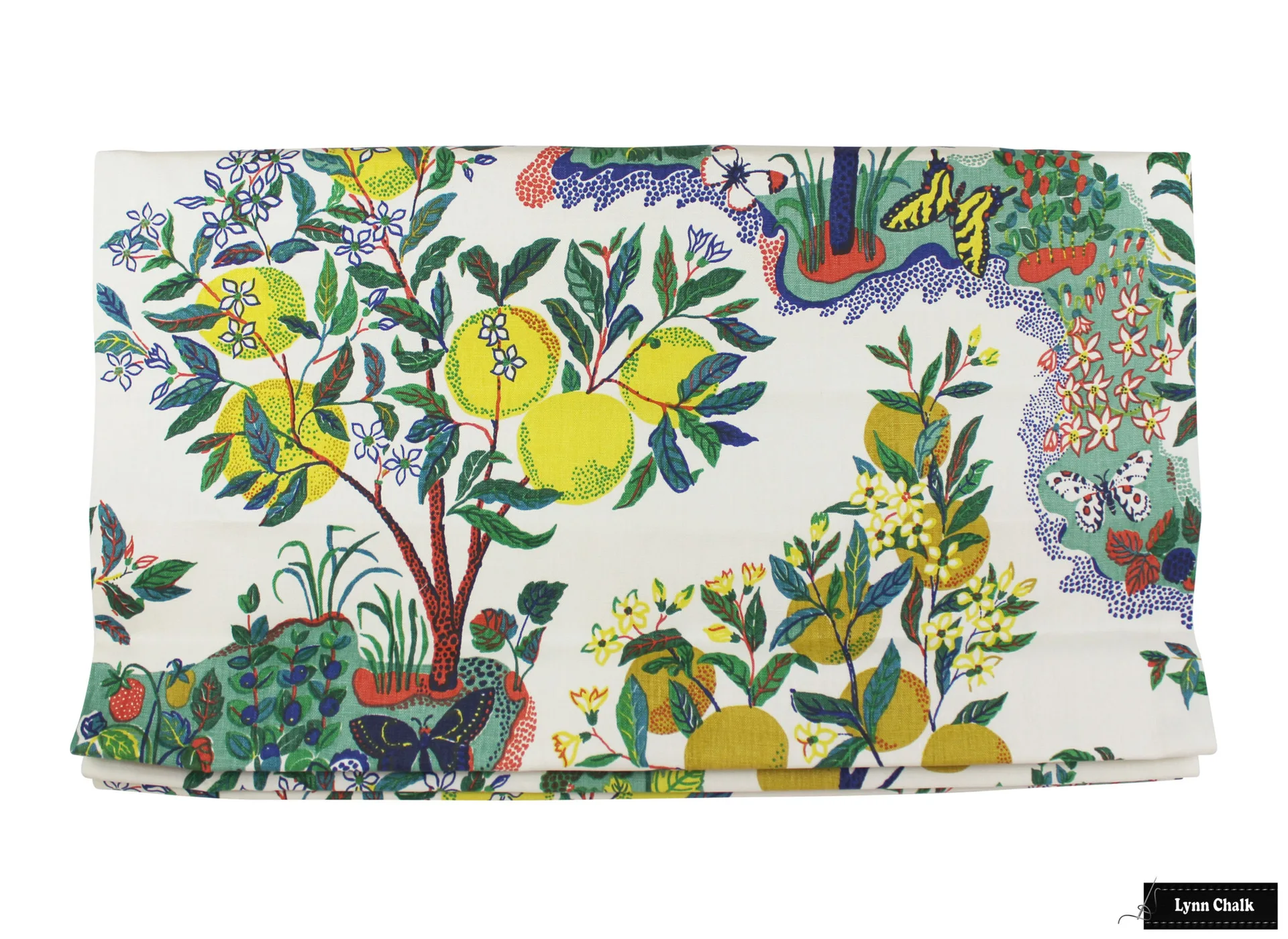 Schumacher Citrus Garden Roman Shade