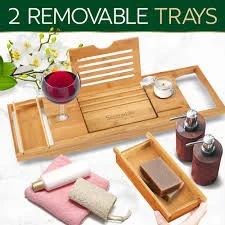 Natural Spa-Style Bathtub Caddy