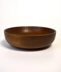 Modern Round Oak Wooden Bowl