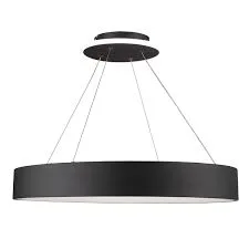 Artcraft Lazio Matte Black Metal Pendant Light