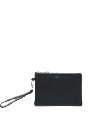 Furla Iride Black Leather Clutch Bag