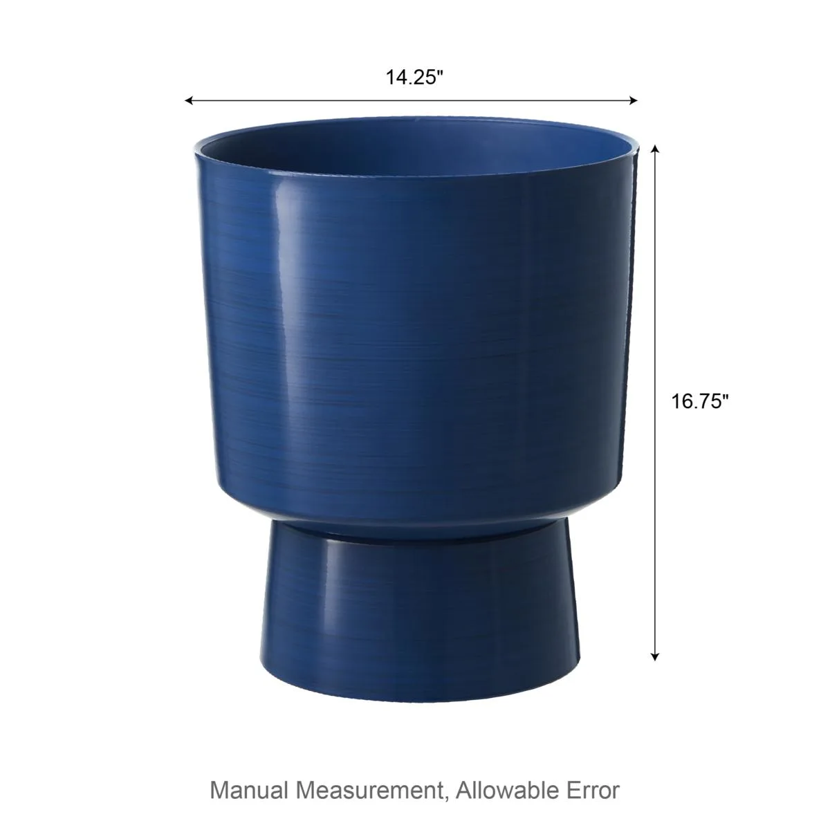 Blue Cylindrical Decorative Bowl