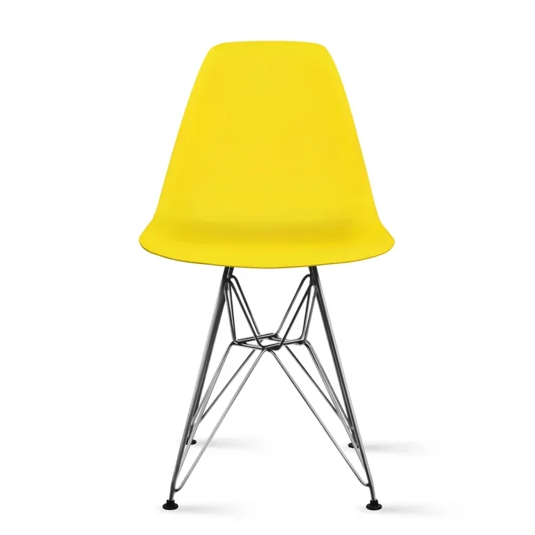 Yellow Molded Shell Dining Chair
