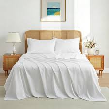 Solid White Cotton Bedding Set