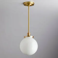 Hamilton Brushed Gold Globe Pendant Light