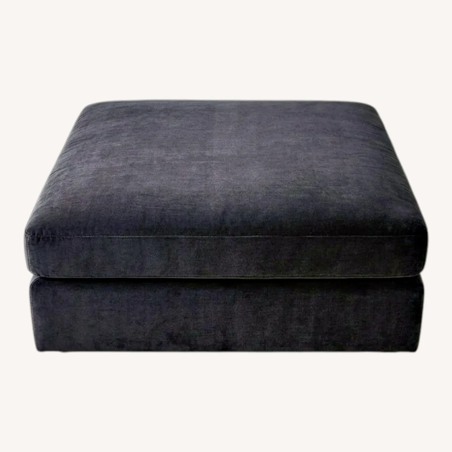 Black Velvet Rectangular Upholstered Ottoman