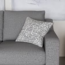 Cypress Modern Silver Textured Fabric Sofa