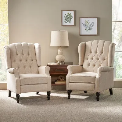 Tufted Wingback Recliner