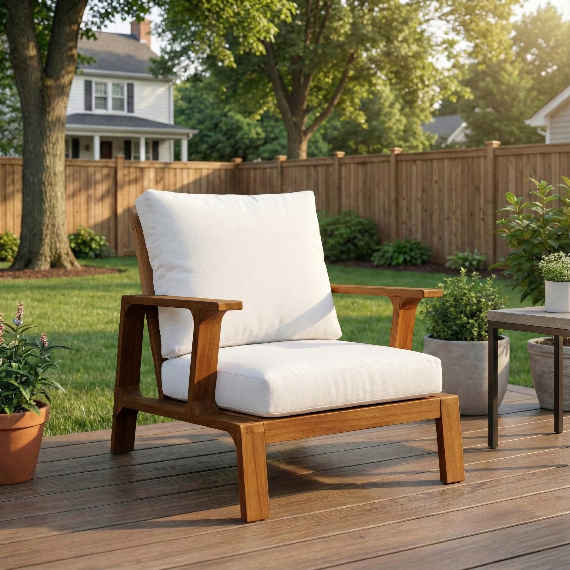 Teak Outdoor Lounge Chair