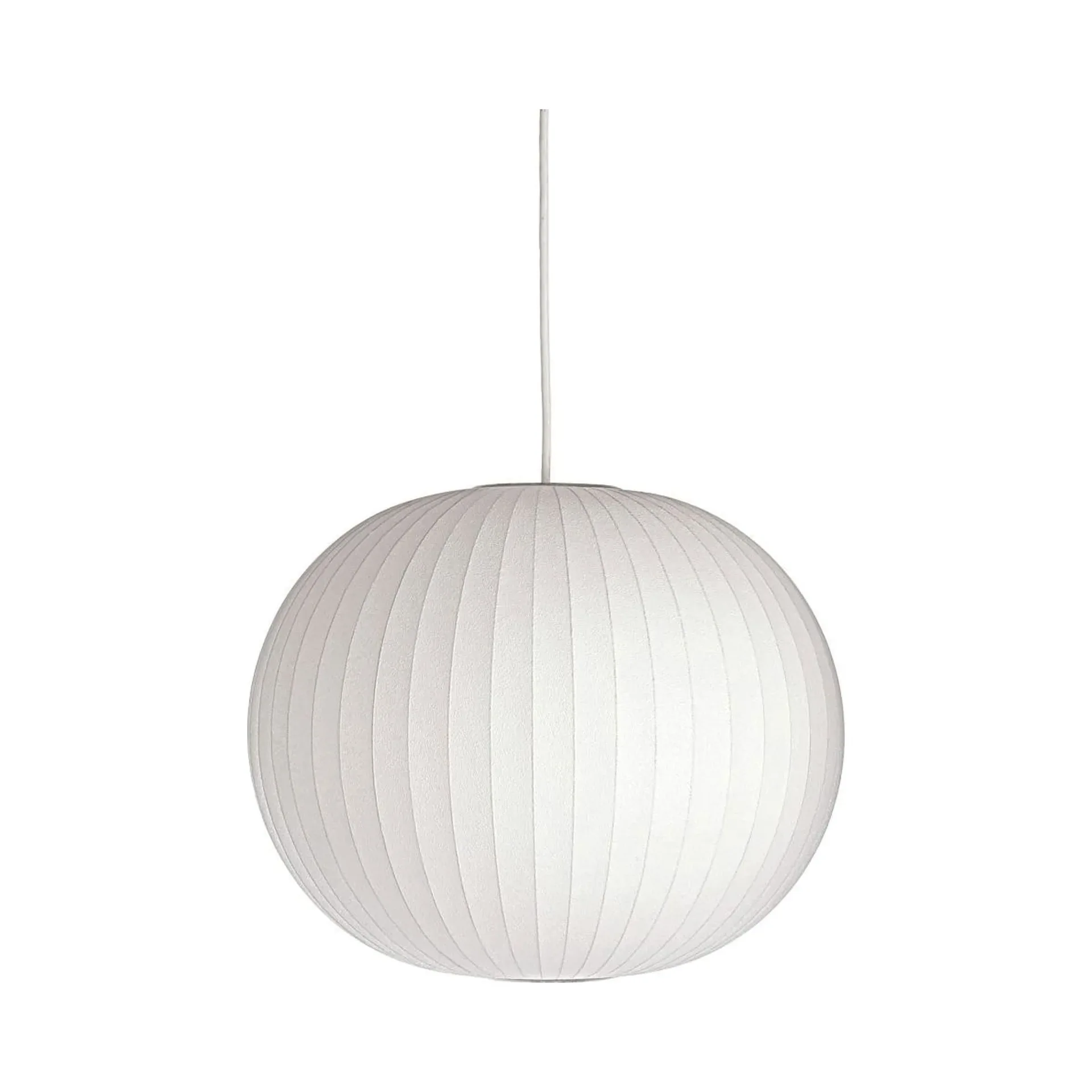 Ribbed White Pendant Light
