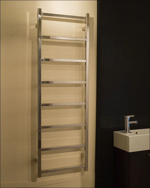 Polished Stainless Steel Heated Towel Rail UK