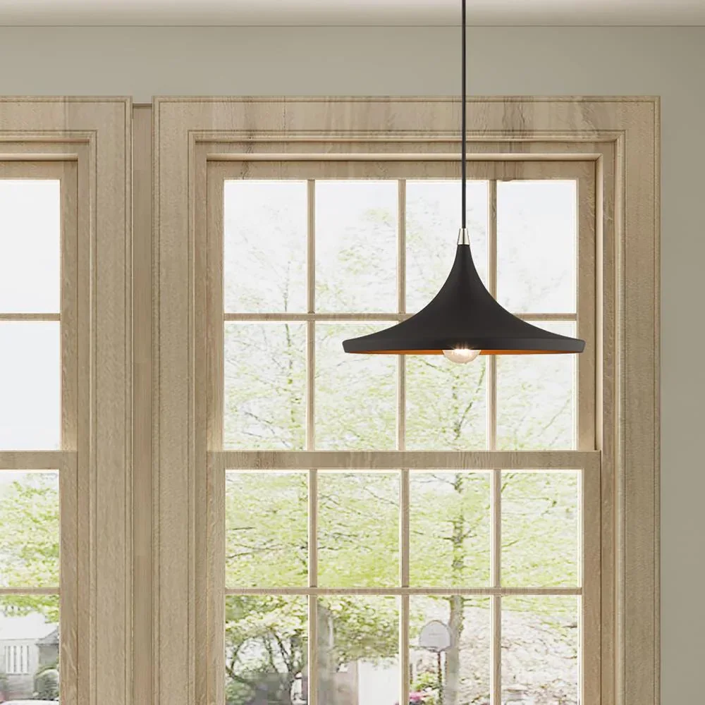 Livex Lighting Matte Black Metal Pendant Light