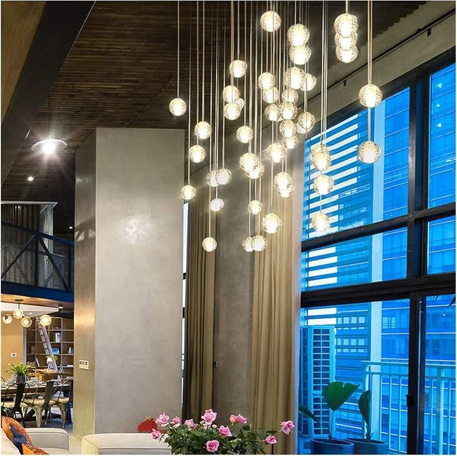 Crystal Ball Modern Round Multi Pendant Chandelier