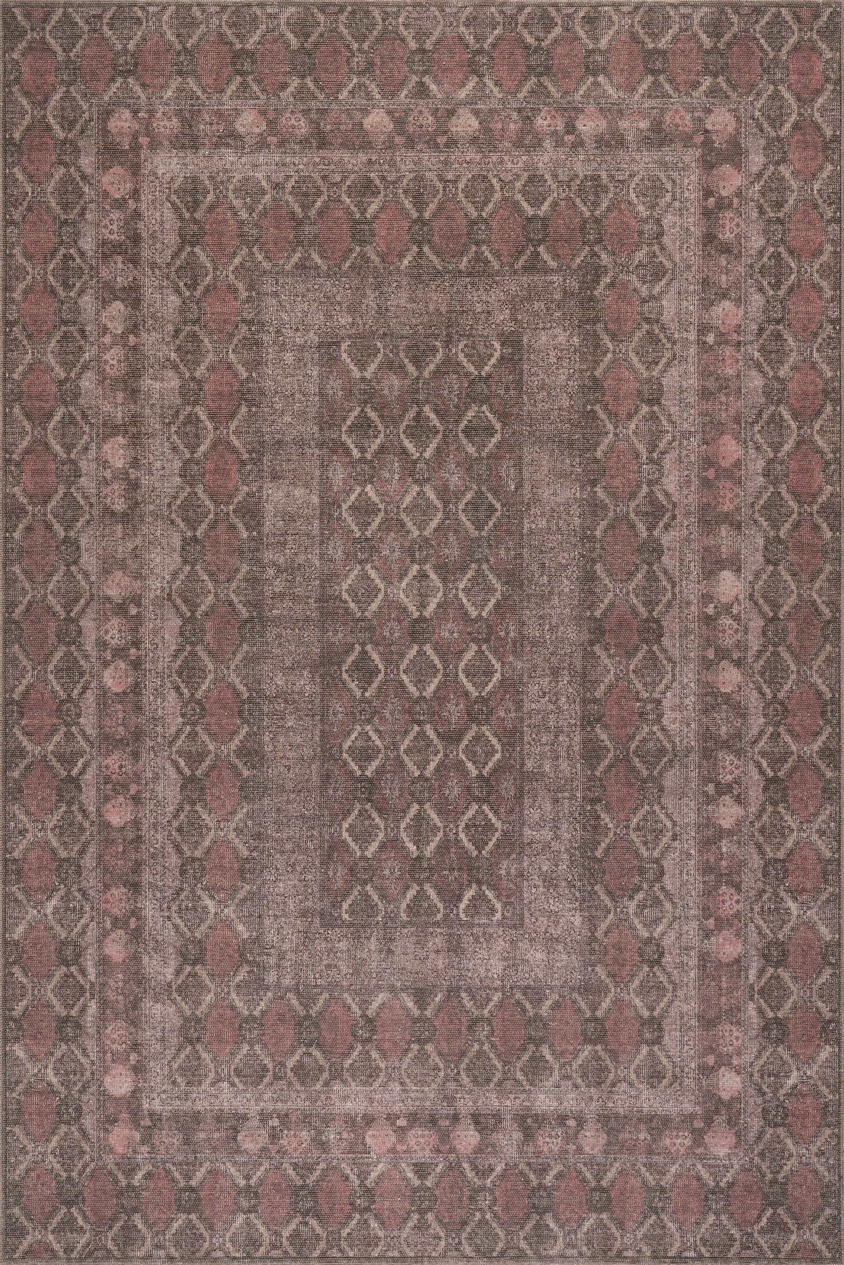 Ravika Distressed Geometric Traditional Area Rug