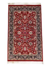 Red Floral Traditional Area Rug
