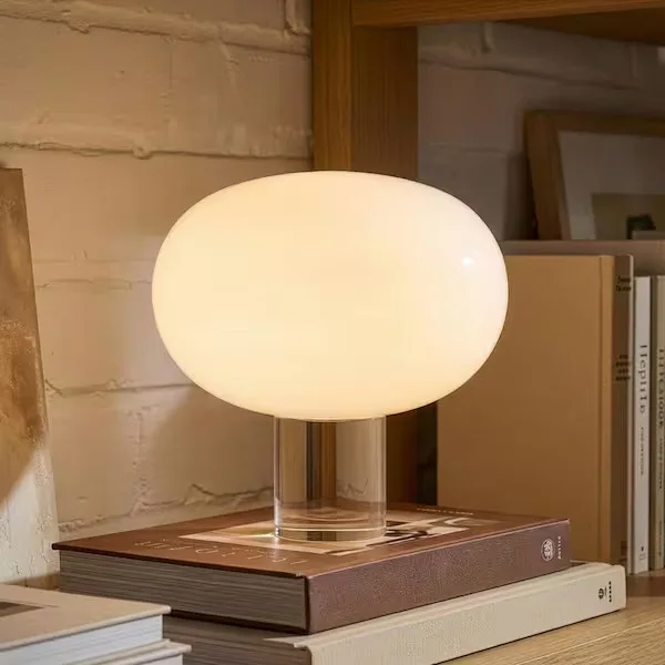 Callisto Modern White Glass Table Lamp
