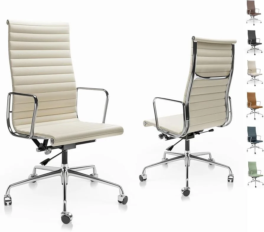 Ribbed High Back Office Chair