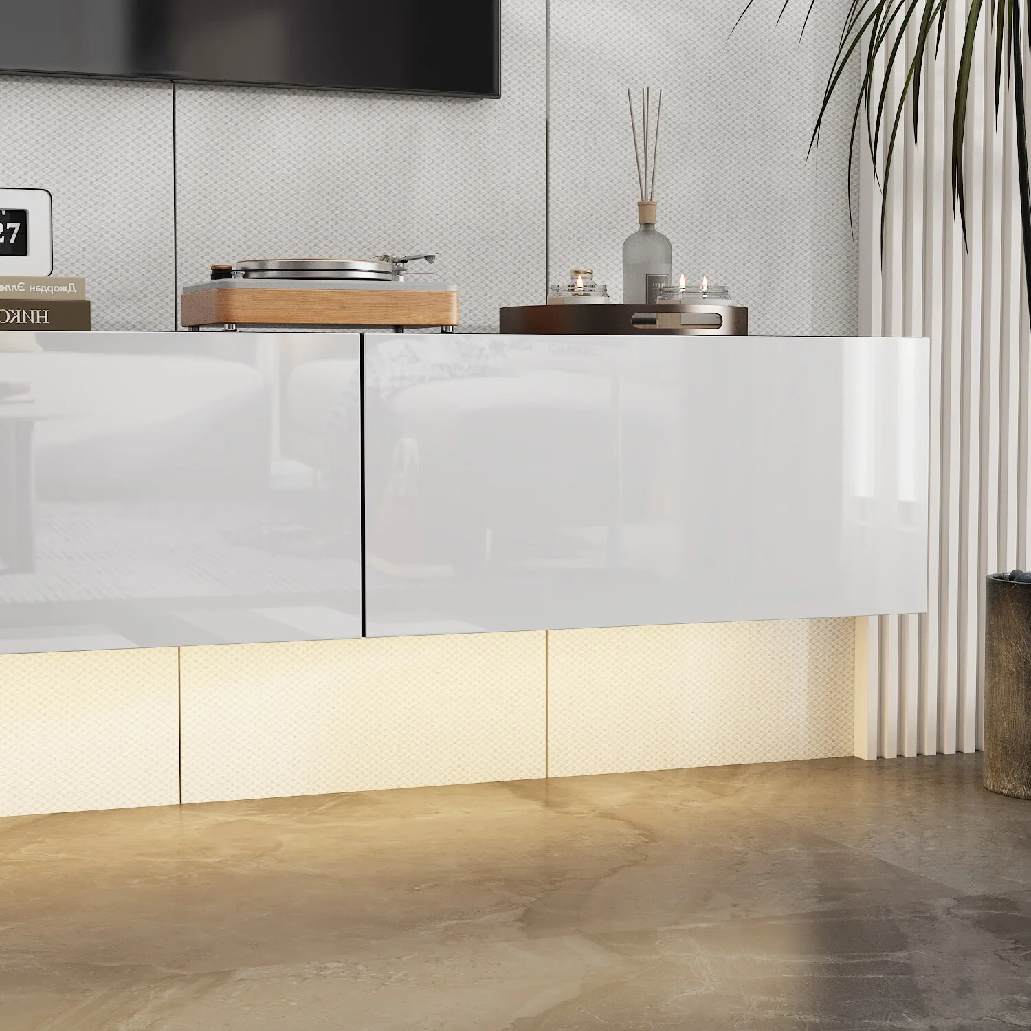 Modern White Floating Sideboard