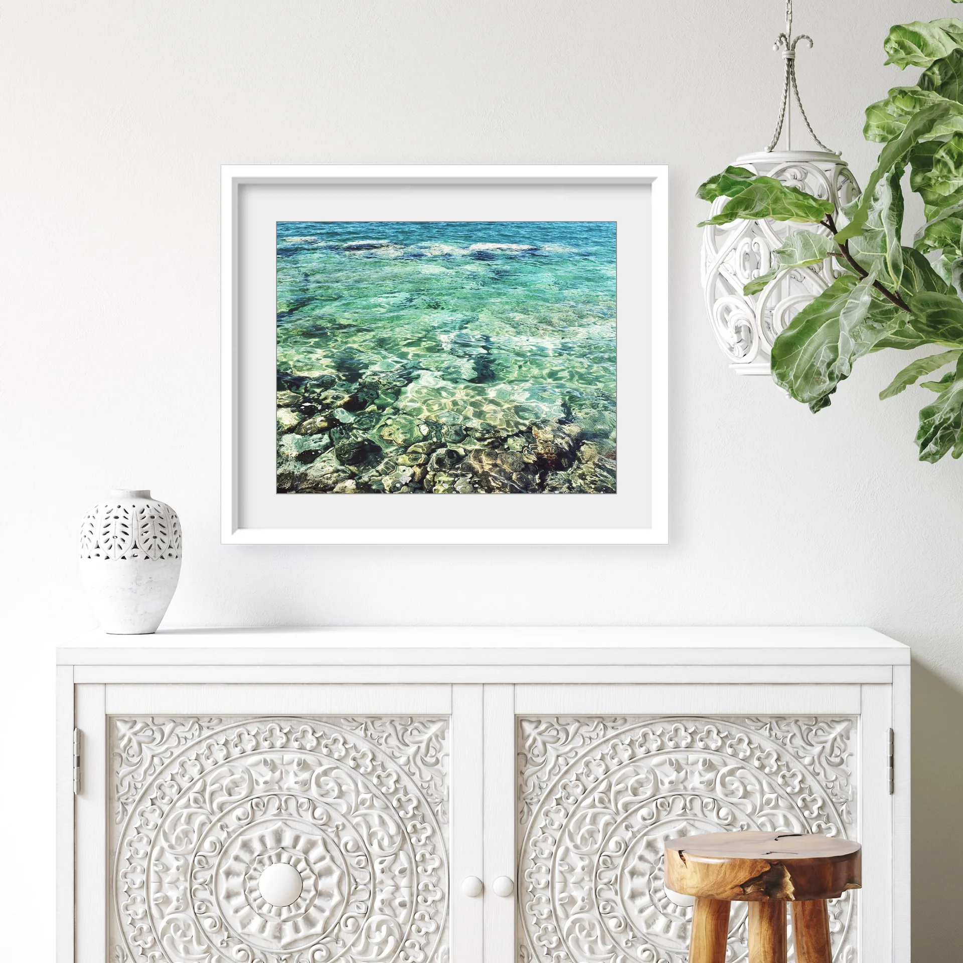 Coastal Aegean Sea Framed Wall Art