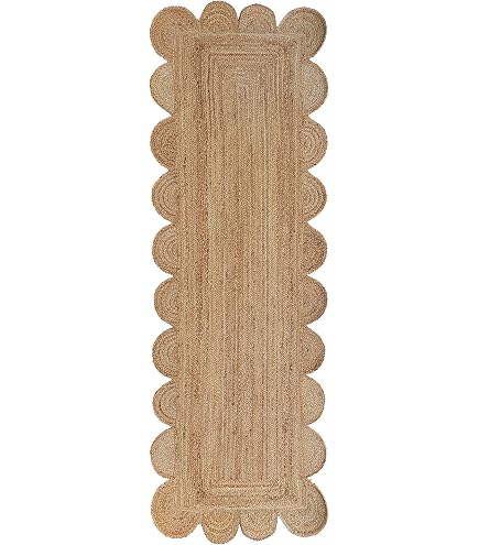 Natural Scalloped Jute Runner