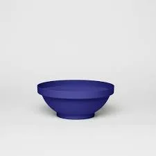 KADIM Matte Blue Round Decorative Bowl