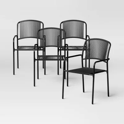 Mackworth Black Metal Outdoor Armchair