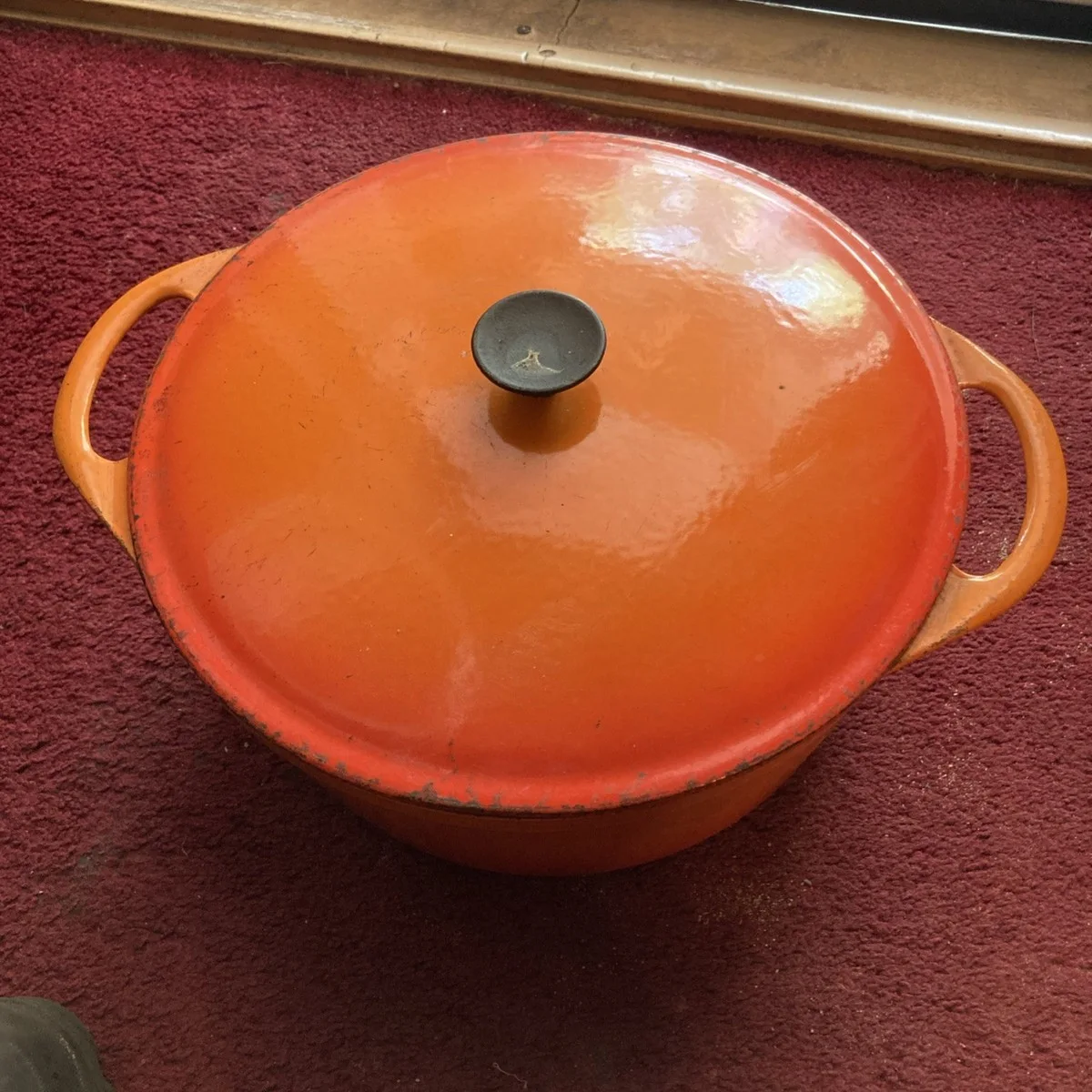 Le Creuset Orange Round Iron Dutch Oven