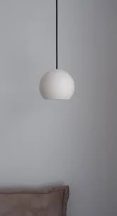 Minimalist White Orb Pendant Light