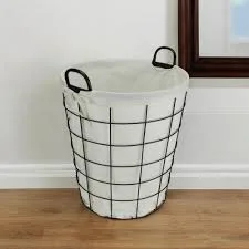 Matte Black Wire Laundry Hamper