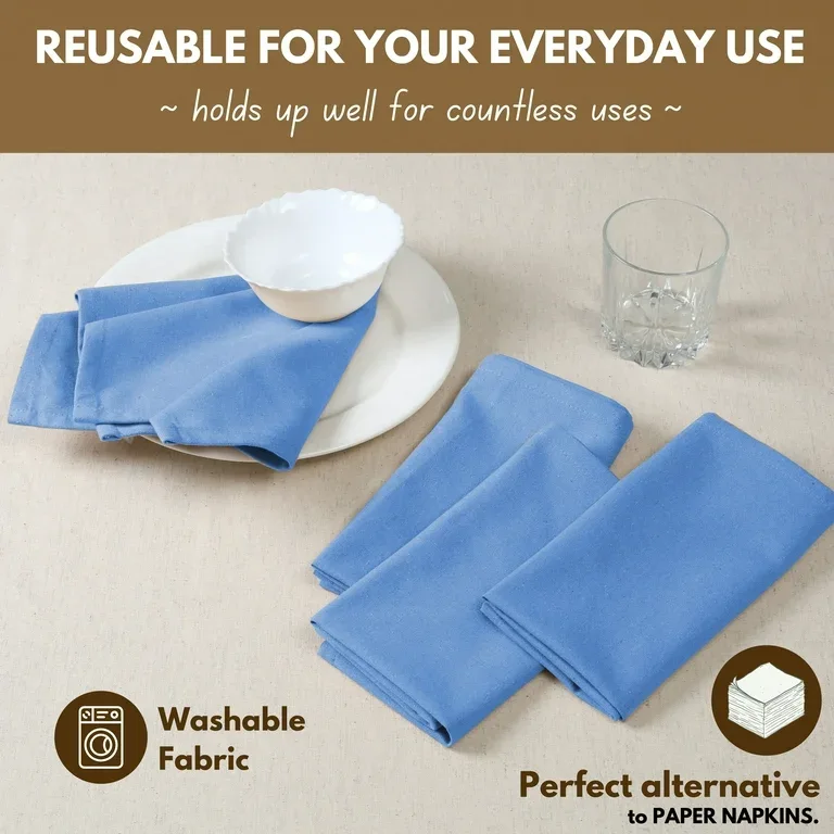 Native Fab Solid Blue Cloth Napkin