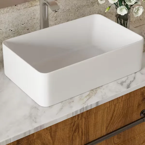 Rectangular Ceramic Vessel Sink
