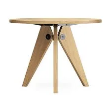 Guéridon Round Wood Dining Table
