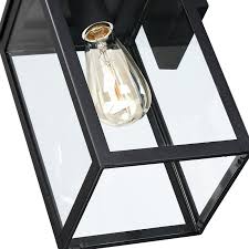Zephy Black Rectangular Outdoor Wall Sconce
