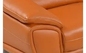 Orange Leather Sectional Sofa
