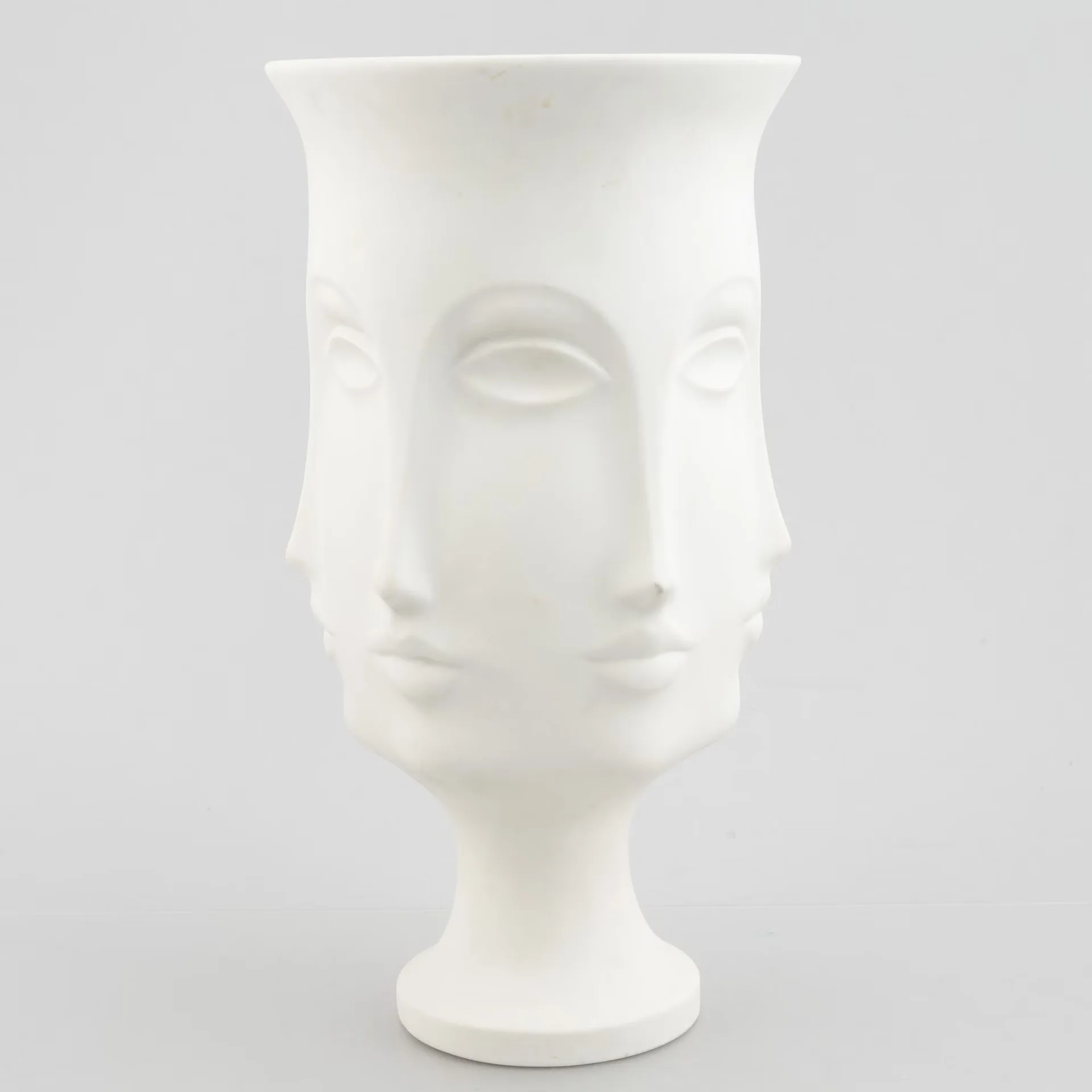 Matte White Multi Face Vase