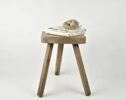 Milking Stool Rustic Wooden Stool